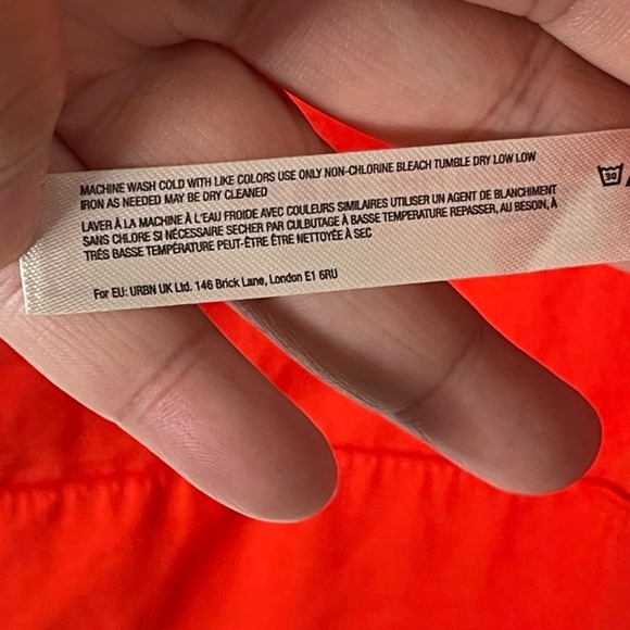 Free People NWT Balloon Sleeve Open Back Tie Front Top Size XS Red Orange - Picture 15 of 16